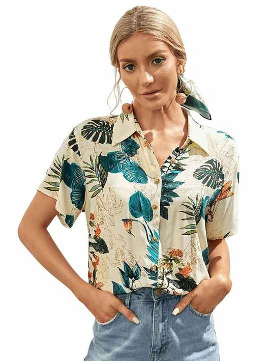 Women's Short Sleeve Floral